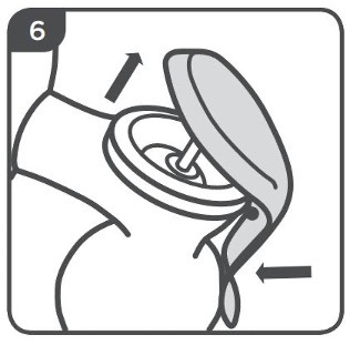 manual breast pump how to assemble steps 1 through to 9 as listed below